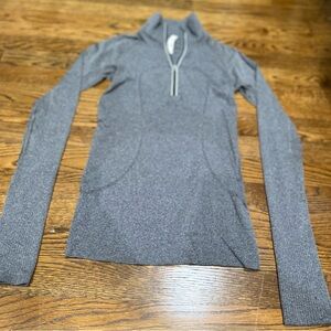 Lululemon Gray Long Sleeve Quarter Zip Up